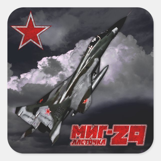 MiG-29 Square Sticker (Front)