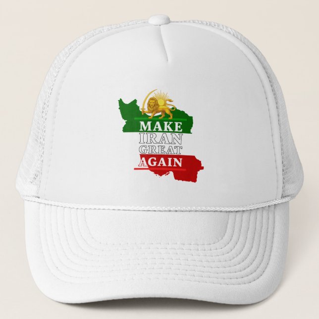 MIGA Shir o Khorshid - Make Iran Great Again Trucker Hat (Front)