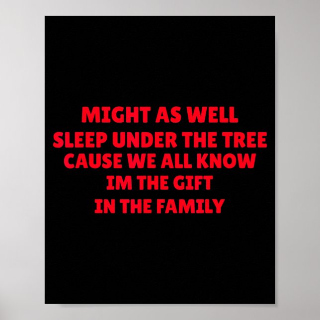 Might As Well Sleep Under Tree Funny Golden Child  Poster (Front)