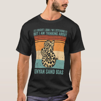 Might Listening Thinking Kenyan Sand Boas Snake Ow T-Shirt