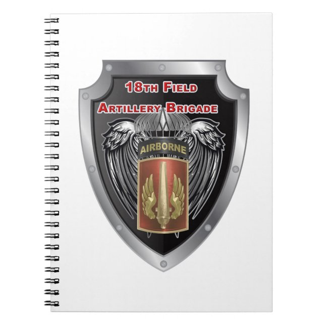 Mighty 18th Field Artillery Brigade Airborne Notebook (Front)