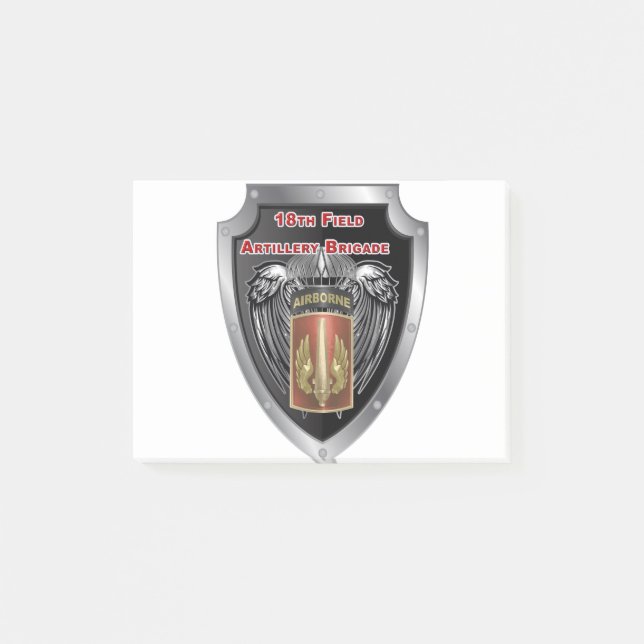 Mighty 18th Field Artillery Brigade Airborne Post-it Notes (Front)