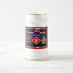 Mighty 20th Engineer Brigade-Airborne Beer Stein