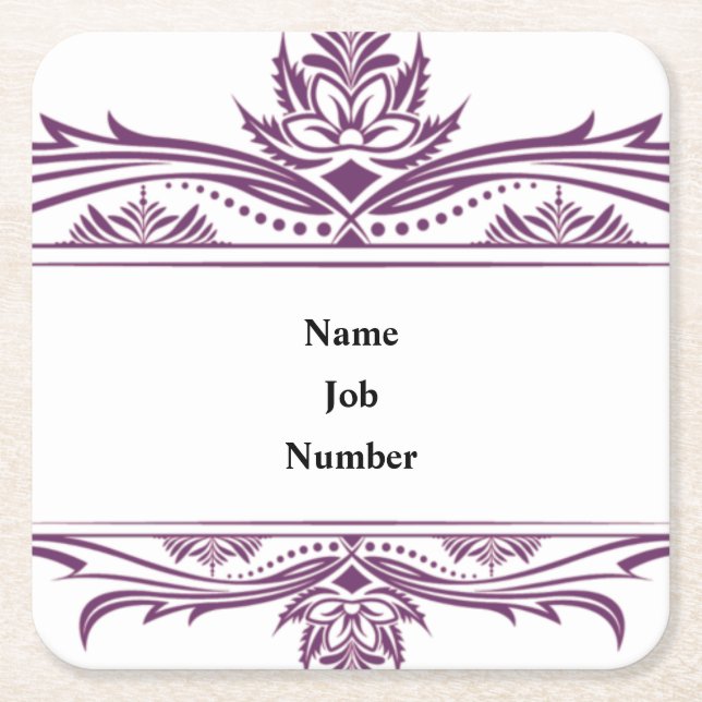 Mighty, 3.5" x 2.5" Business Card Square Paper Coaster (Front)