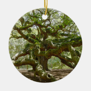 Mighty Angel Oak Ceramic Ornament