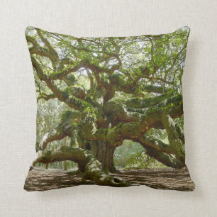 Mighty Angel Oak Throw Pillow