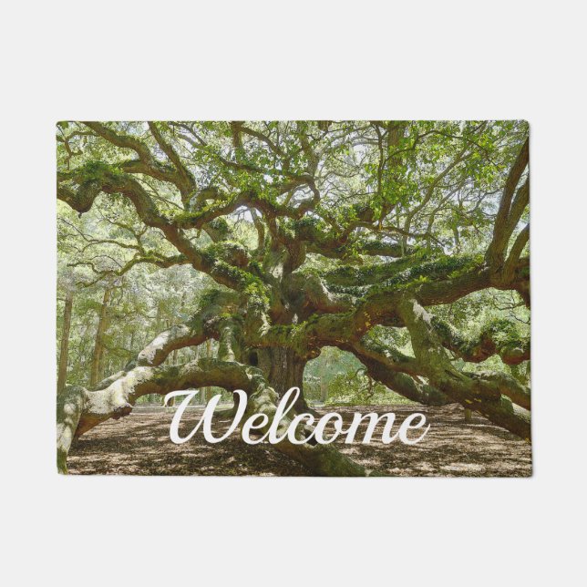 Mighty Angel Oak Welcome Doormat (Front)