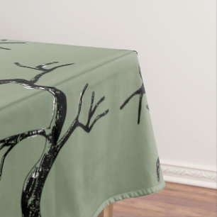 Mighty as the Oak Spooky Adult Birthday Party Tablecloth