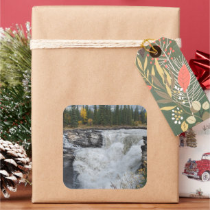 Mighty Athabasca – Jasper Waterfall Square Sticker