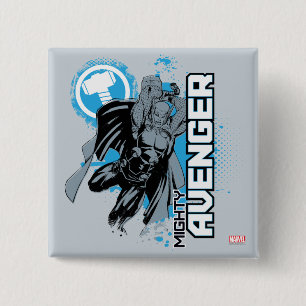 Mighty Avenger Character Graphic 2 Inch Square Button