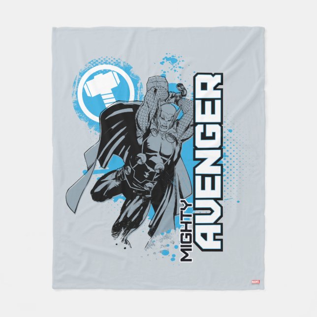 Mighty Avenger Character Graphic Fleece Blanket (Front)