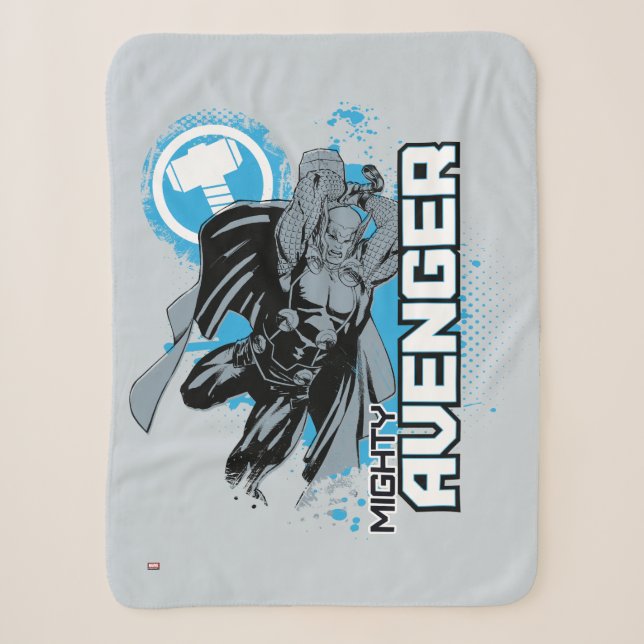 Mighty Avenger Character Graphic Sherpa Blanket (Front)
