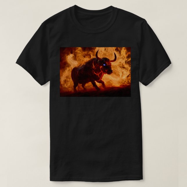 Mighty firey bull T-Shirt (Design Front)