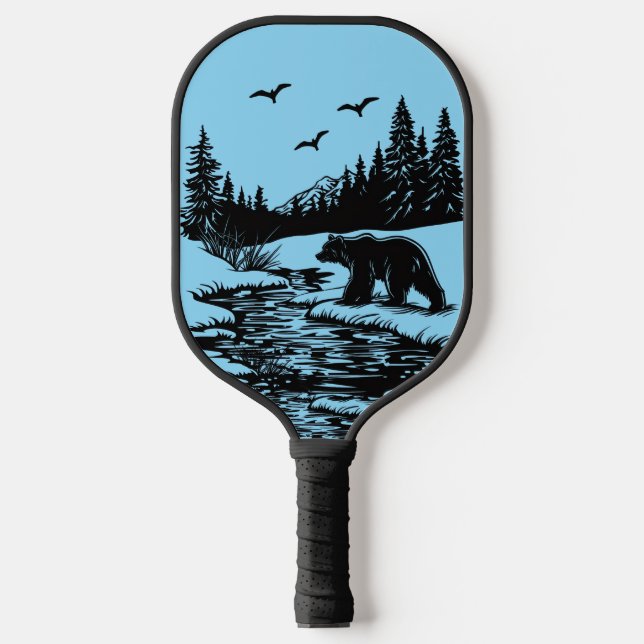 Mighty Forest Bear Pickleball Paddles (Front)