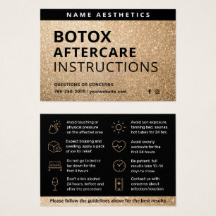 Mighty Glitter Gold Dermal Filler Aftercare Card