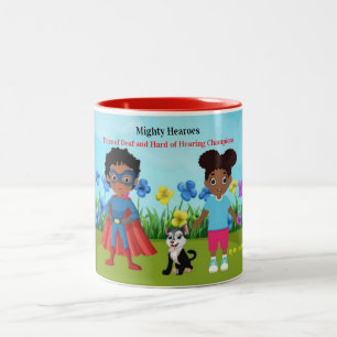 Mighty Hearoes Childrens Book Two-Tone Coffee Mug