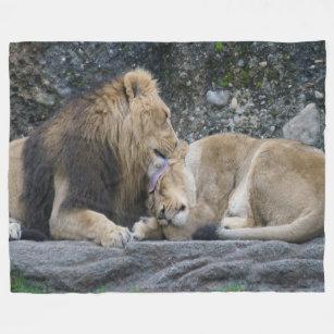 Mighty Lion Love Fleece Blanket