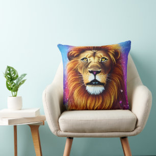 Mighty Lion Throw Pillow