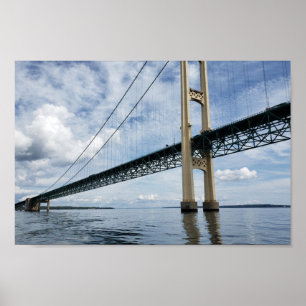 Mighty Mac, Mackinac Suspension Bridge, Michigan Poster