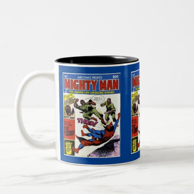 Mighty Man 1 Two-Tone Coffee Mug (Left)
