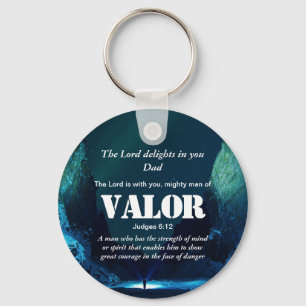 MIGHTY MAN OF VALOR   Christian Keychain