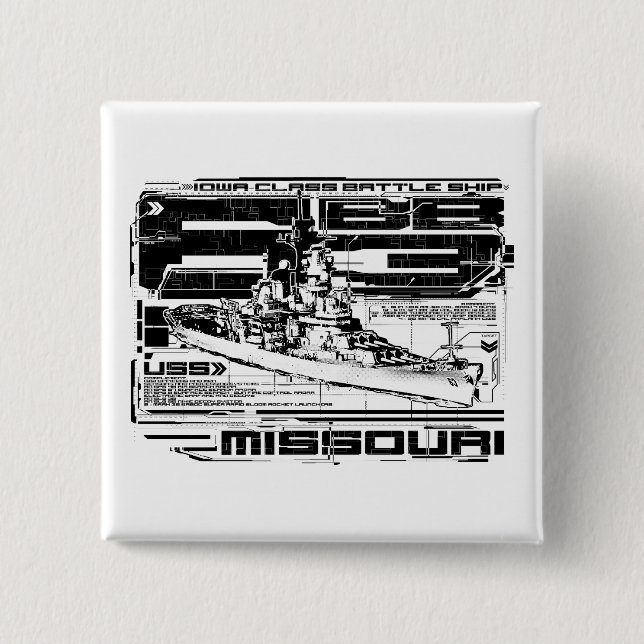 Mighty Mo 2 Inch Square Button (Front)