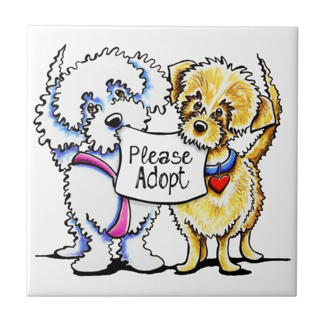 Mighty Mutts Please Adopt Tile (Front)