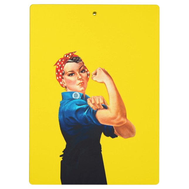 Mighty Rosie The Riveter Retro Style Clipboard (Back)