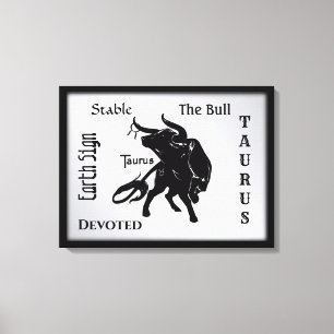 Mighty Taurus the Bull Zodiac Canvas Print