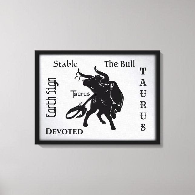 Mighty Taurus the Bull Zodiac Canvas Print (Front)