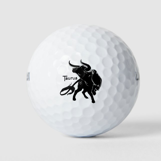 Mighty Taurus the Bull Zodiac Golf Balls (Front)