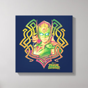 Mighty Thor Colorful Asgardian Graphic Canvas Print