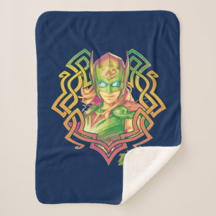 Mighty Thor Colorful Asgardian Graphic Sherpa Blanket