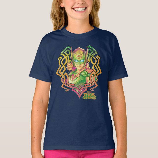 Mighty Thor Colorful Asgardian Graphic T-Shirt (Front)