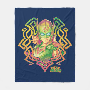 Mighty Thor Colourful Asgardian Graphic Fleece Blanket