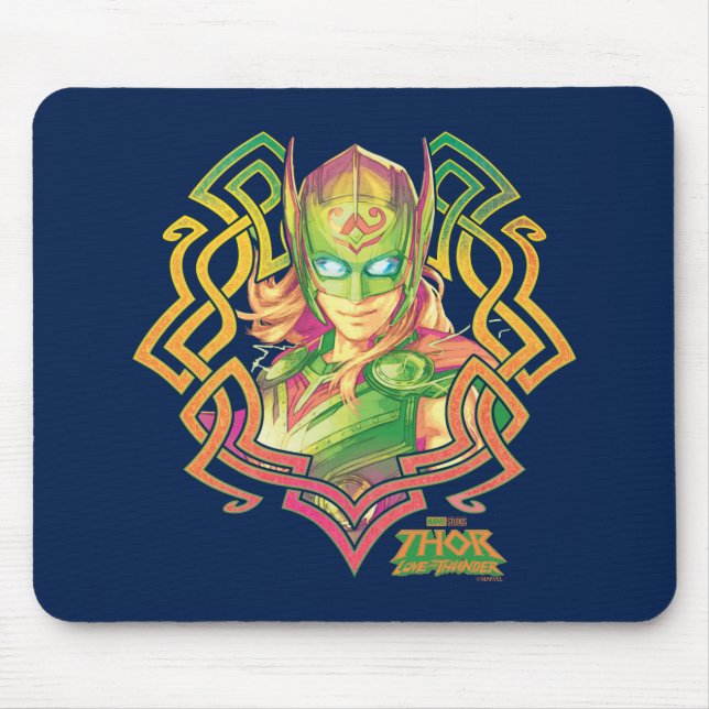 Mighty Thor Colourful Asgardian Graphic Mouse Pad (Front)