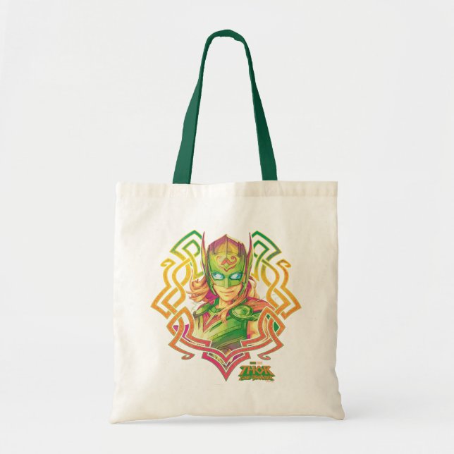 Mighty Thor Colourful Asgardian Graphic Tote Bag (Front)