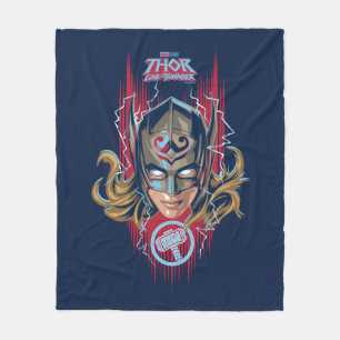Mighty Thor Helmet Graphic Fleece Blanket