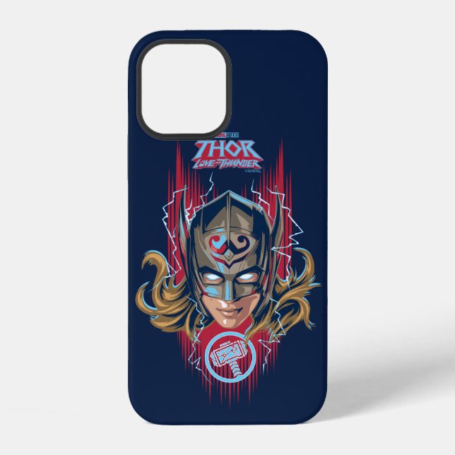 Mighty Thor Helmet Graphic iPhone Case (Back)
