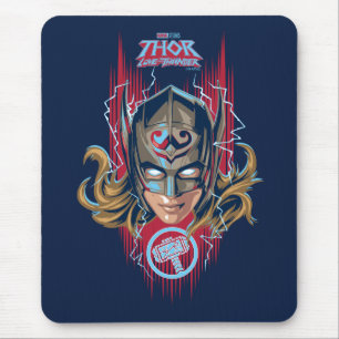 Mighty Thor Helmet Graphic Mouse Pad