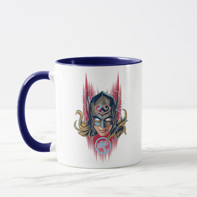 Mighty Thor Helmet Graphic Mug (Left)