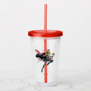 Mighty Thor Illustrated Character Art Acrylic Tumbler