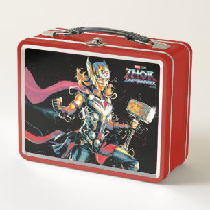 Mighty Thor Illustrated Character Art Metal Lunch Box