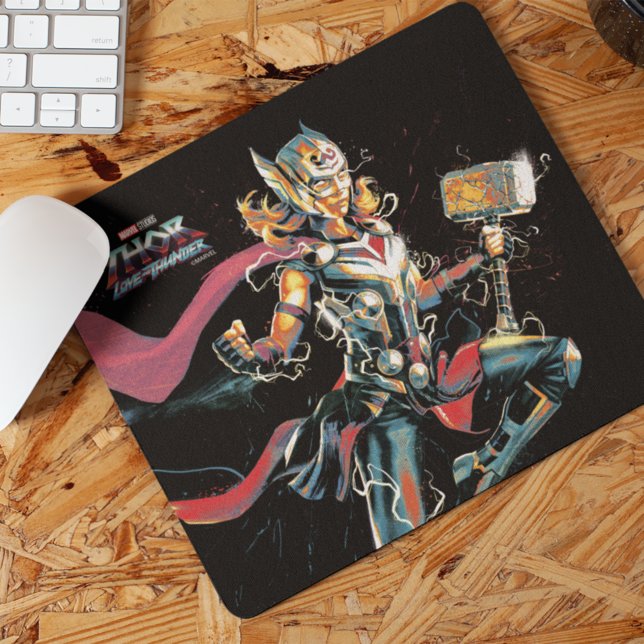 Mighty Thor Illustrated Character Art Mouse Pad (Creator Uploaded)