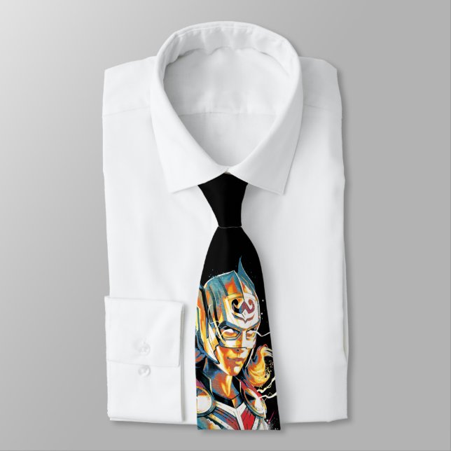 Mighty Thor Illustrated Character Art Tie (Tied)