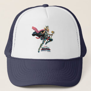 Mighty Thor Illustrated Character Art Trucker Hat