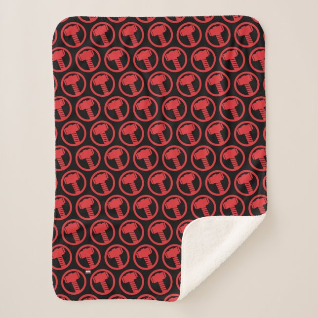 Mighty Thor Logo Sherpa Blanket (Front)