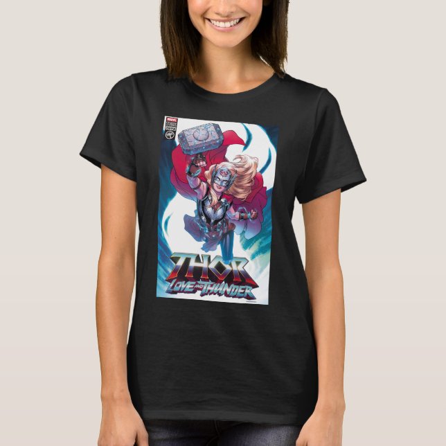 Mighty Thor Mjölnir Comic Cover Homage T-Shirt (Front)