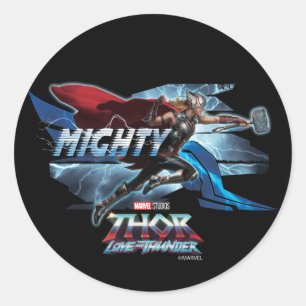 Mighty Thor Mjölnir Rush Graphic Classic Round Sticker