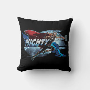 Mighty Thor Mjölnir Rush Graphic Throw Pillow